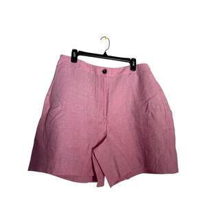 Boden Westbourne Linen Shorts Meadowsweet Pink Chambray $90